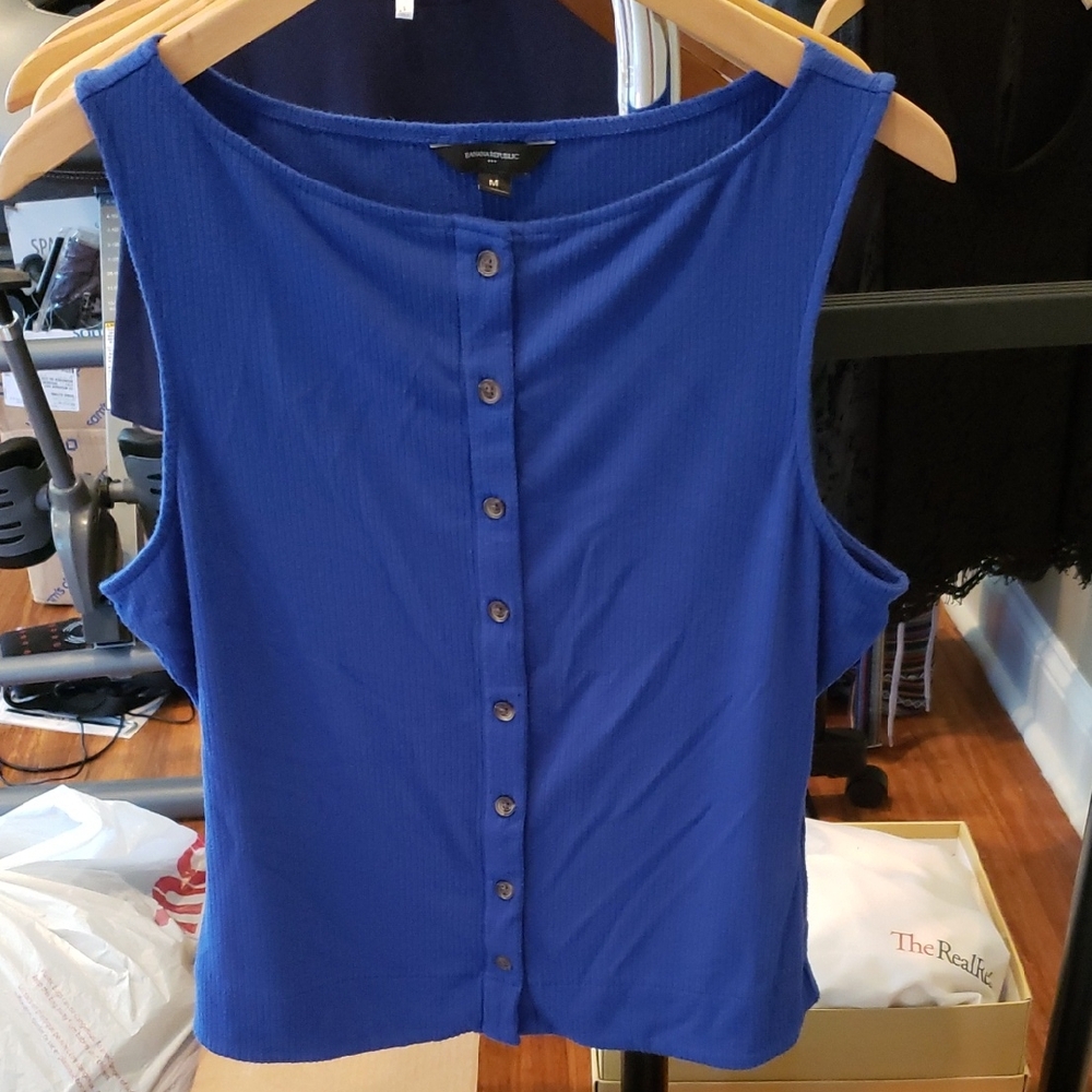 Banana Republic Royal Blue Sleeveless Tank Top